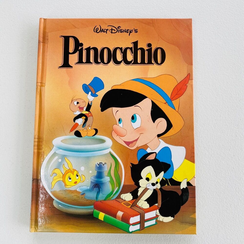 Walt Disney's Pinocchio Hard Cover Book Vintage 1986 Near Mint LGBS03